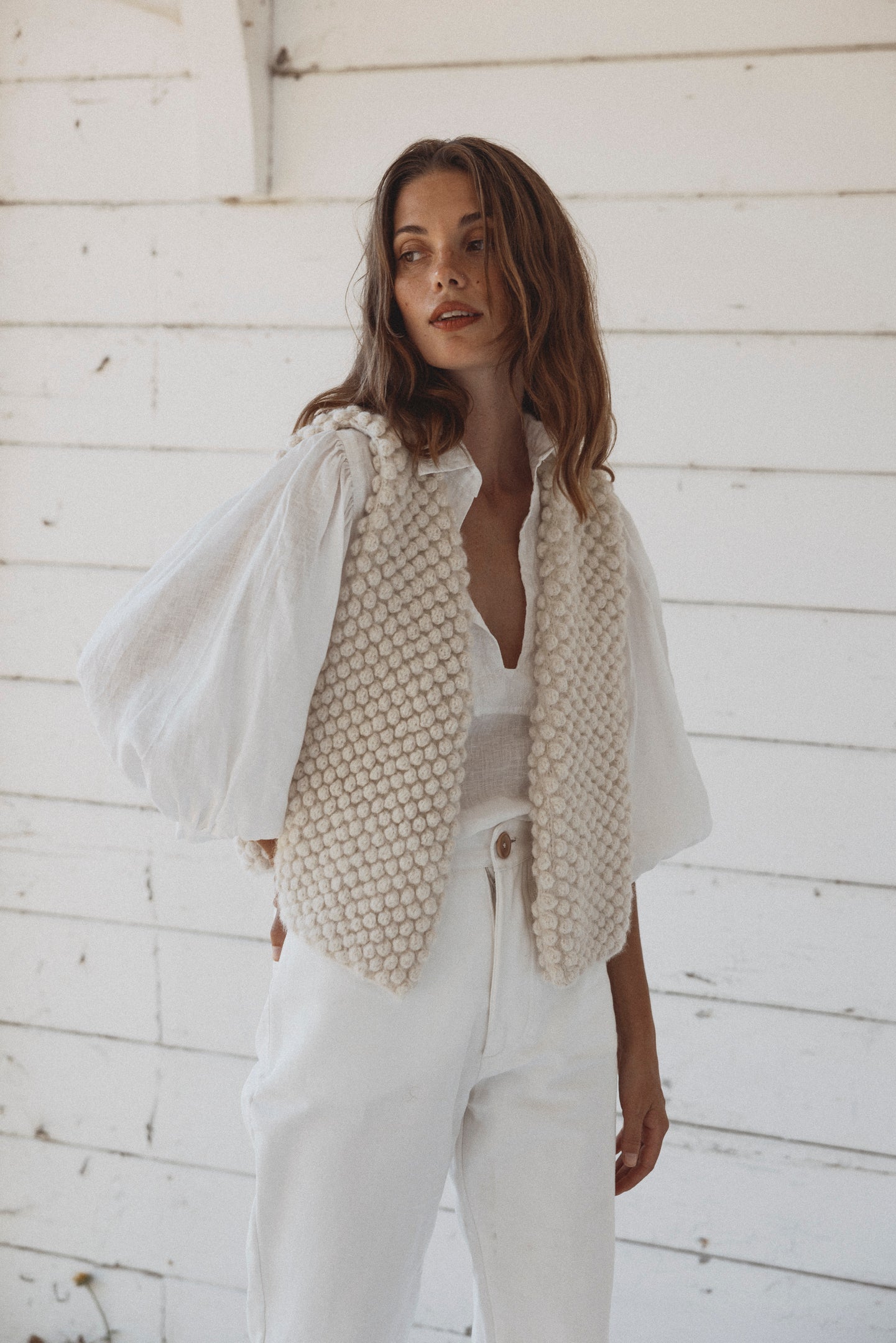 THE VIVI VEST IN CREAM – Kara Thoms Boutique