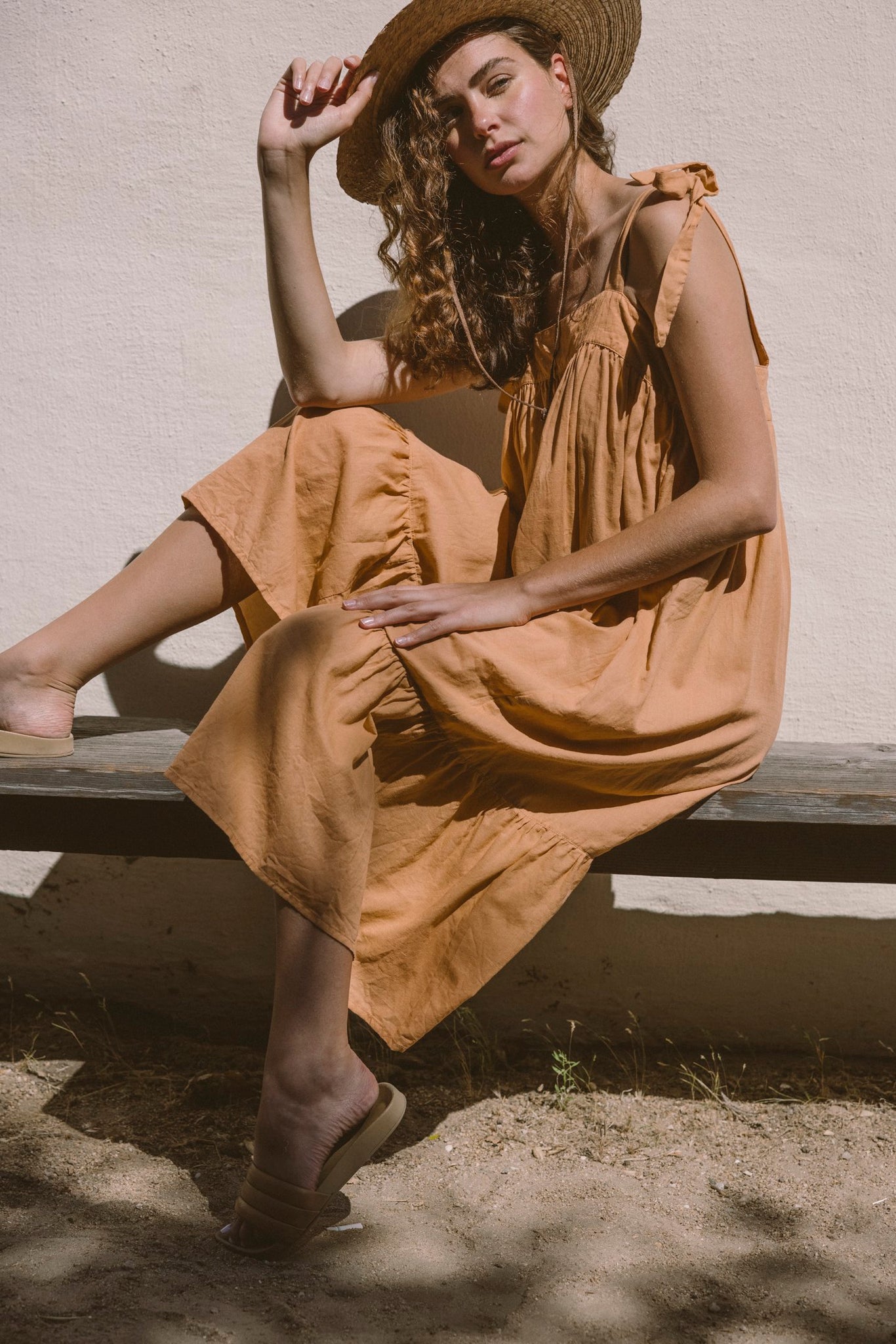 The Isabella dress in Clay