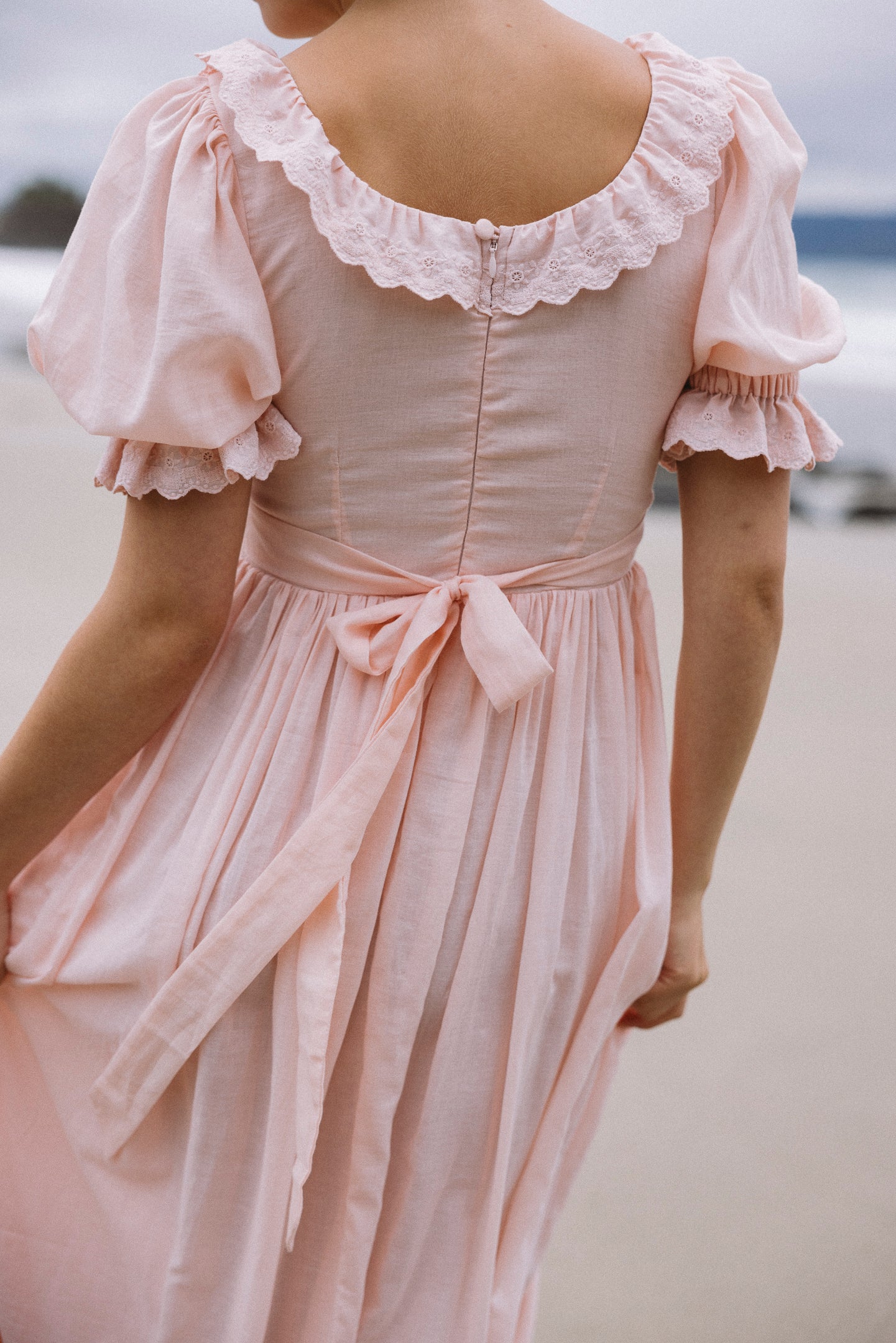 sleeve pink dress THE AUDREY DRESS WITH SHORT SLEEVES IN FADED PINK – Kara Thoms Boutique