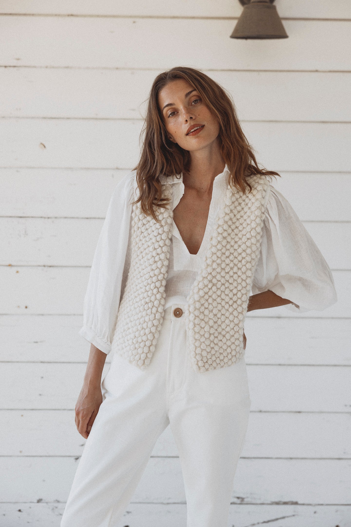 THE VIVI VEST IN CREAM – Kara Thoms Boutique