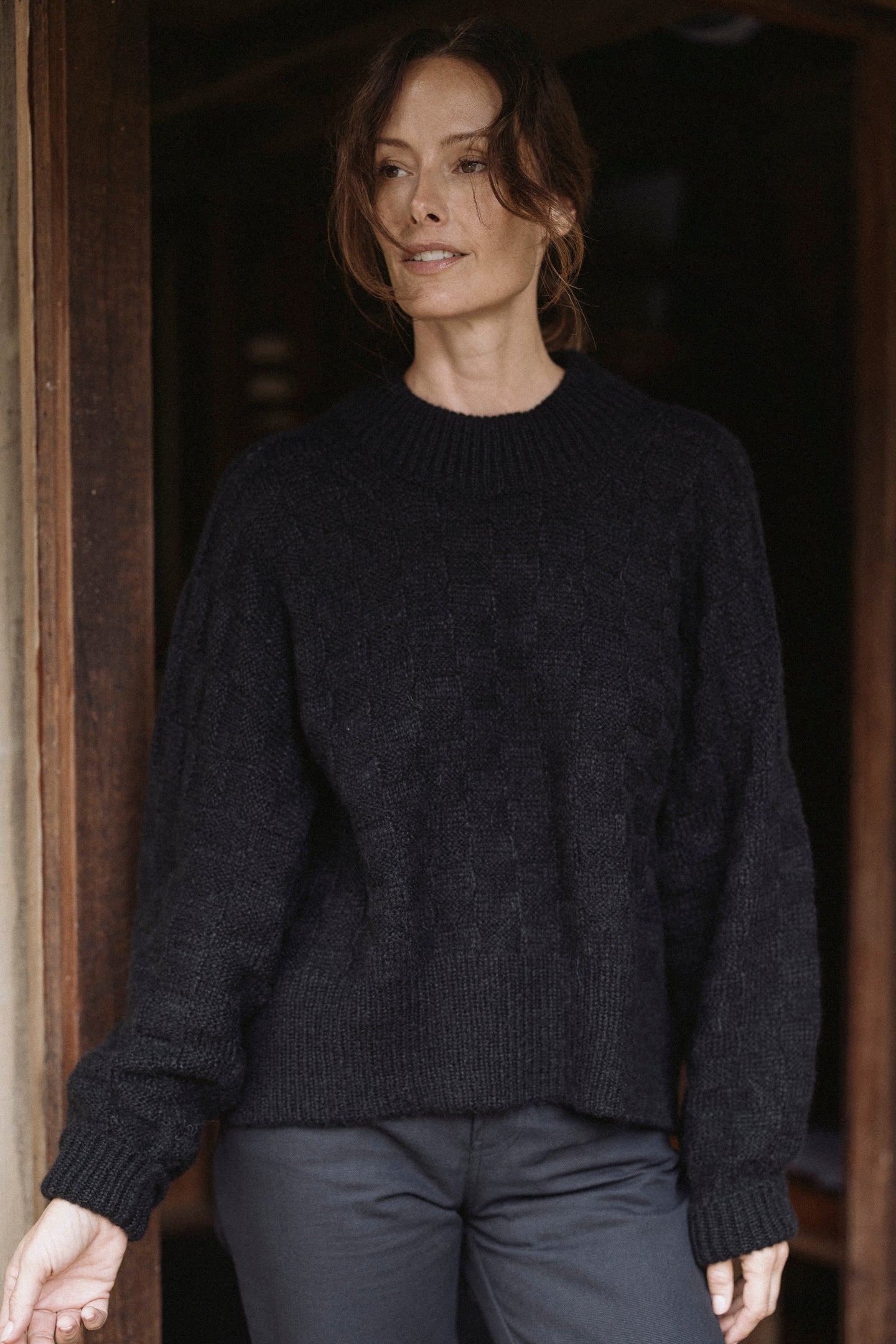 THE ISLA SWEATER IN NOIR – Kara Thoms Boutique