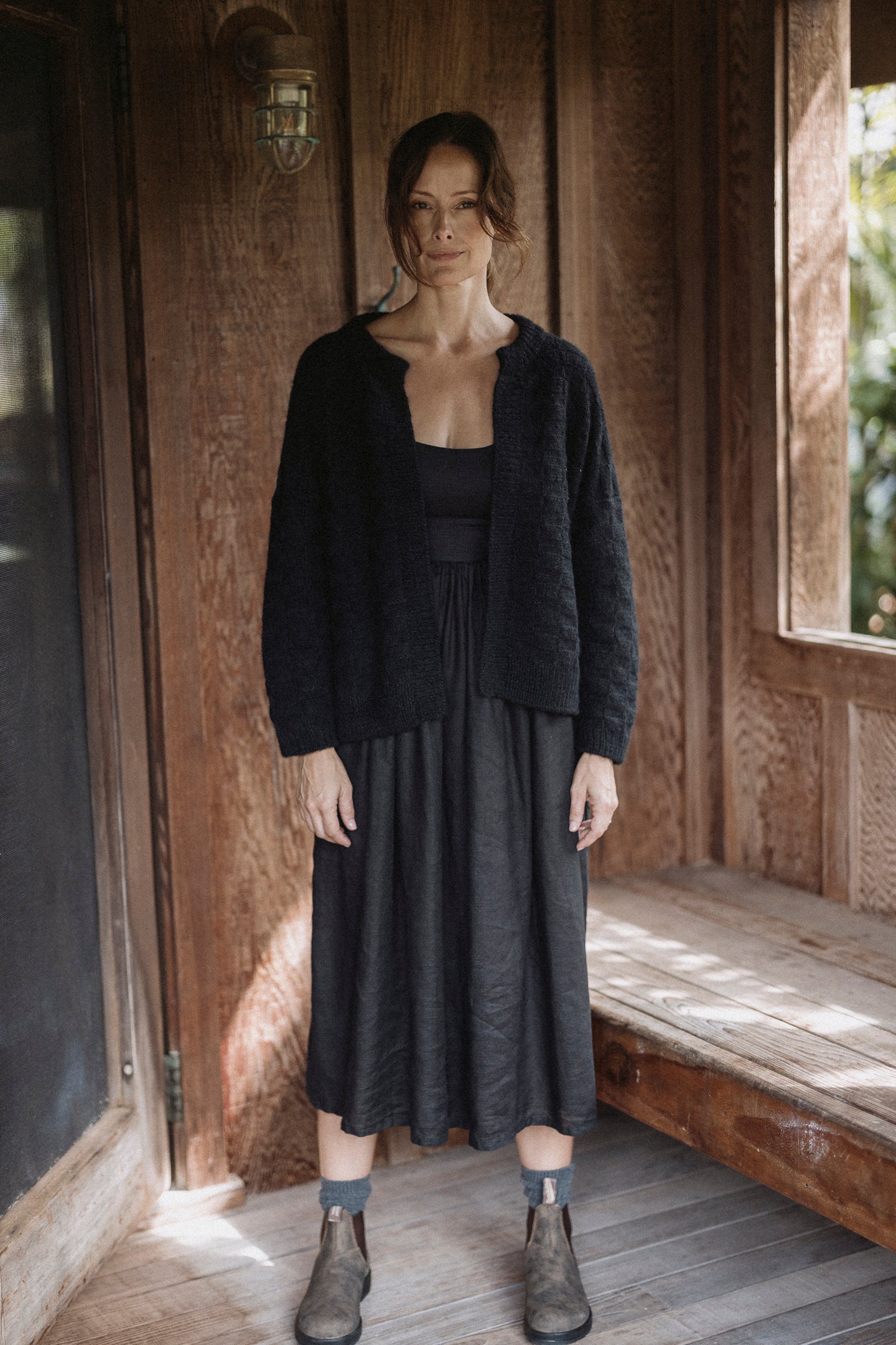 THE LUPE CARDIGAN IN NOIR – Kara Thoms Boutique