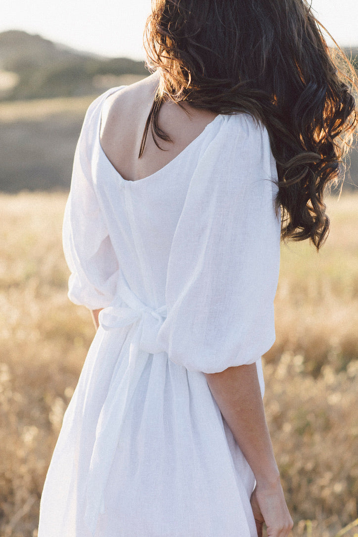a line button down midi dress Urban Daizy short puff sleeve button down a line denim midi dress light wash denim / Medium main image 1