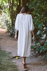 the greta dress in off white