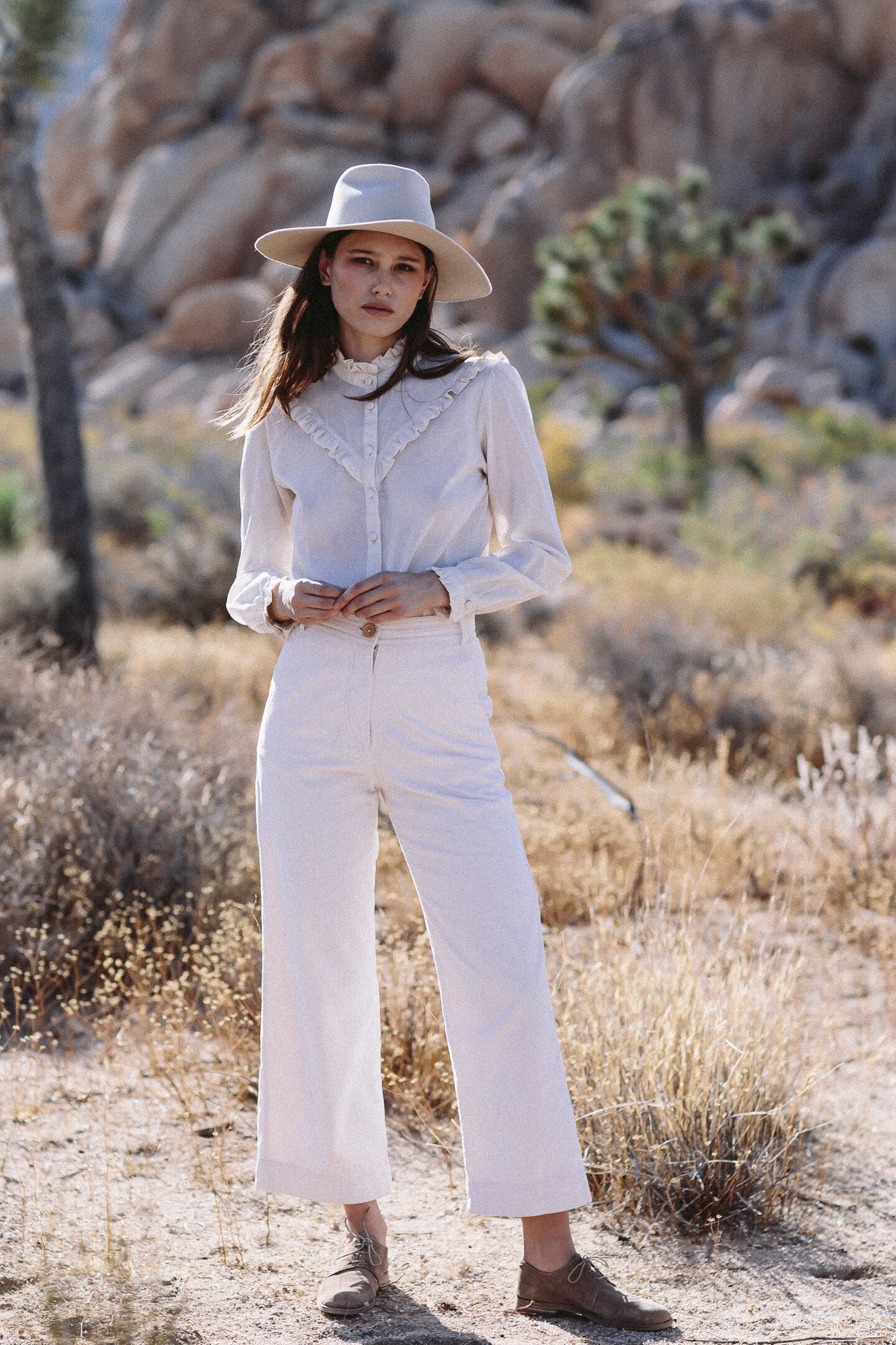 the maggie blouse in cream