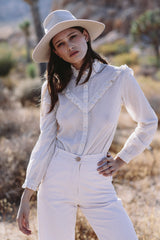 the maggie blouse in cream