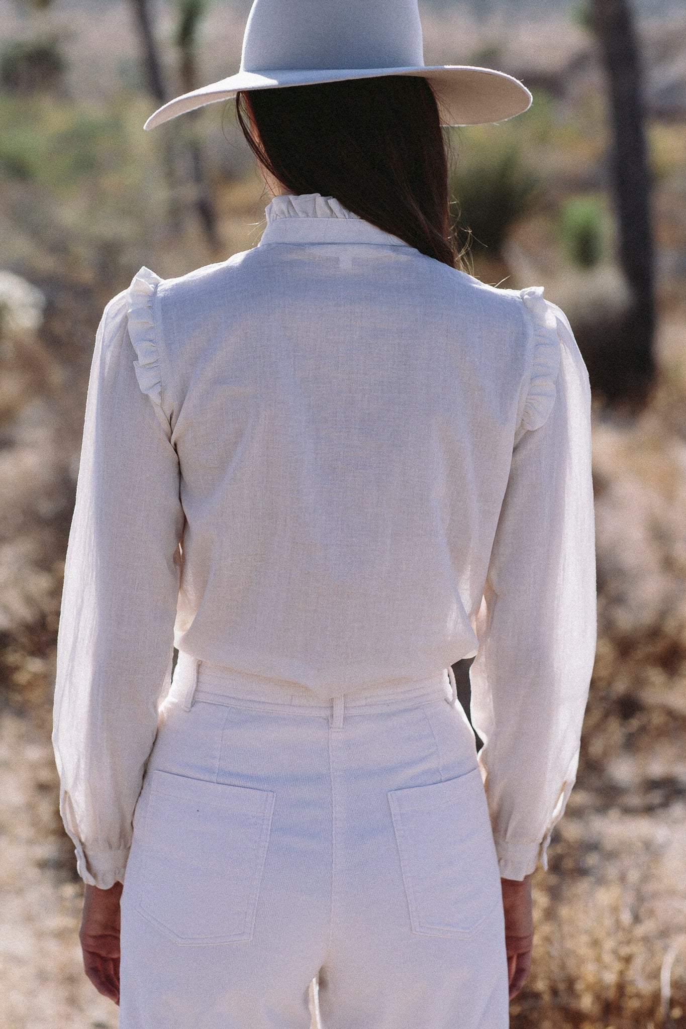 the maggie blouse in cream