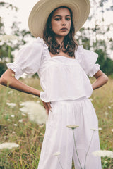 the organic Arden top in blanc