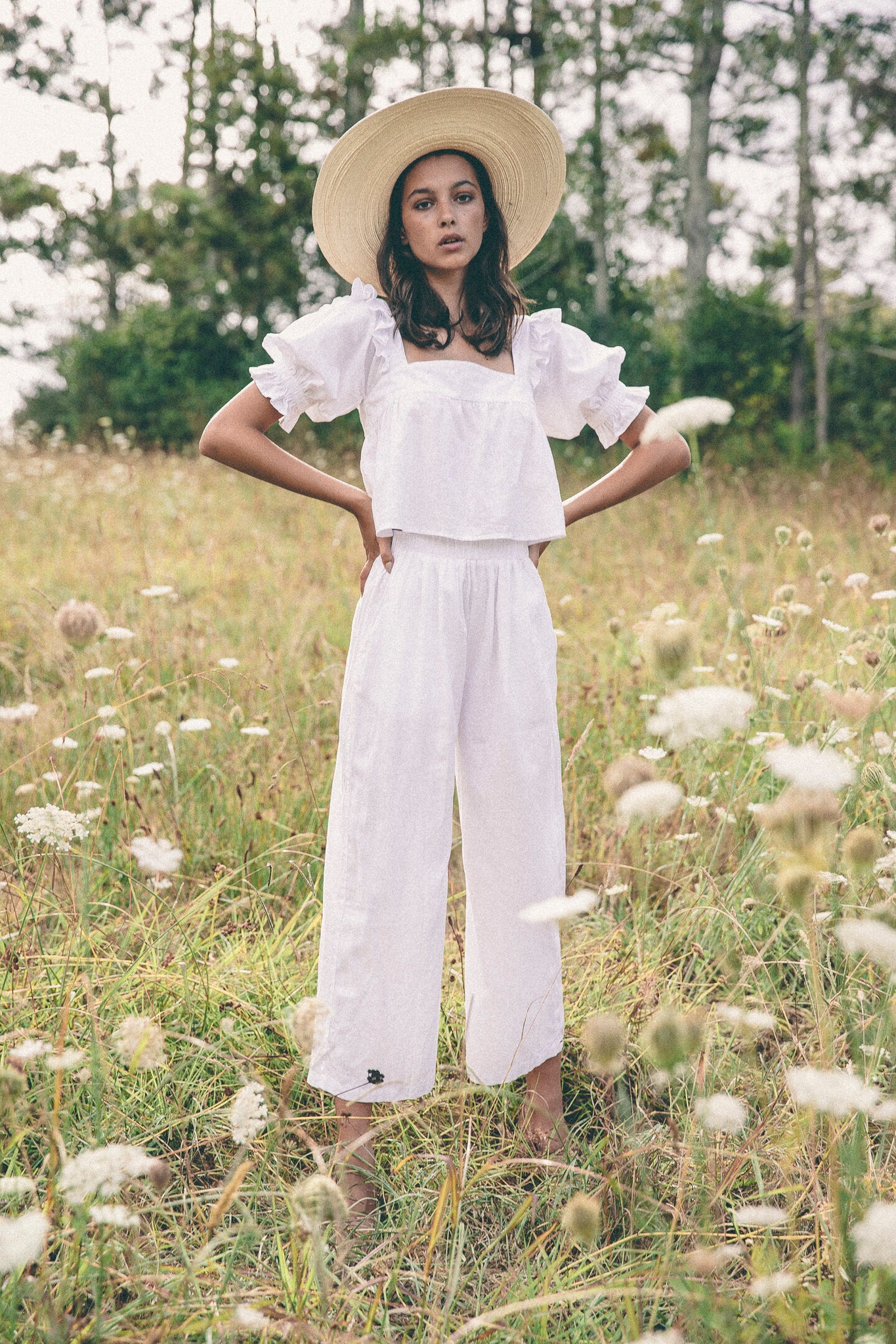 the organic Arden top in blanc