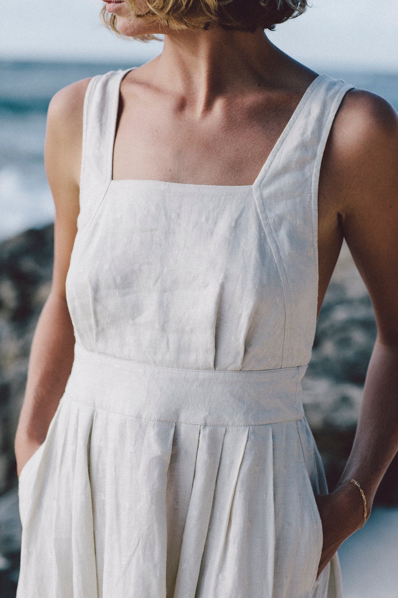 the florian dress in coconut