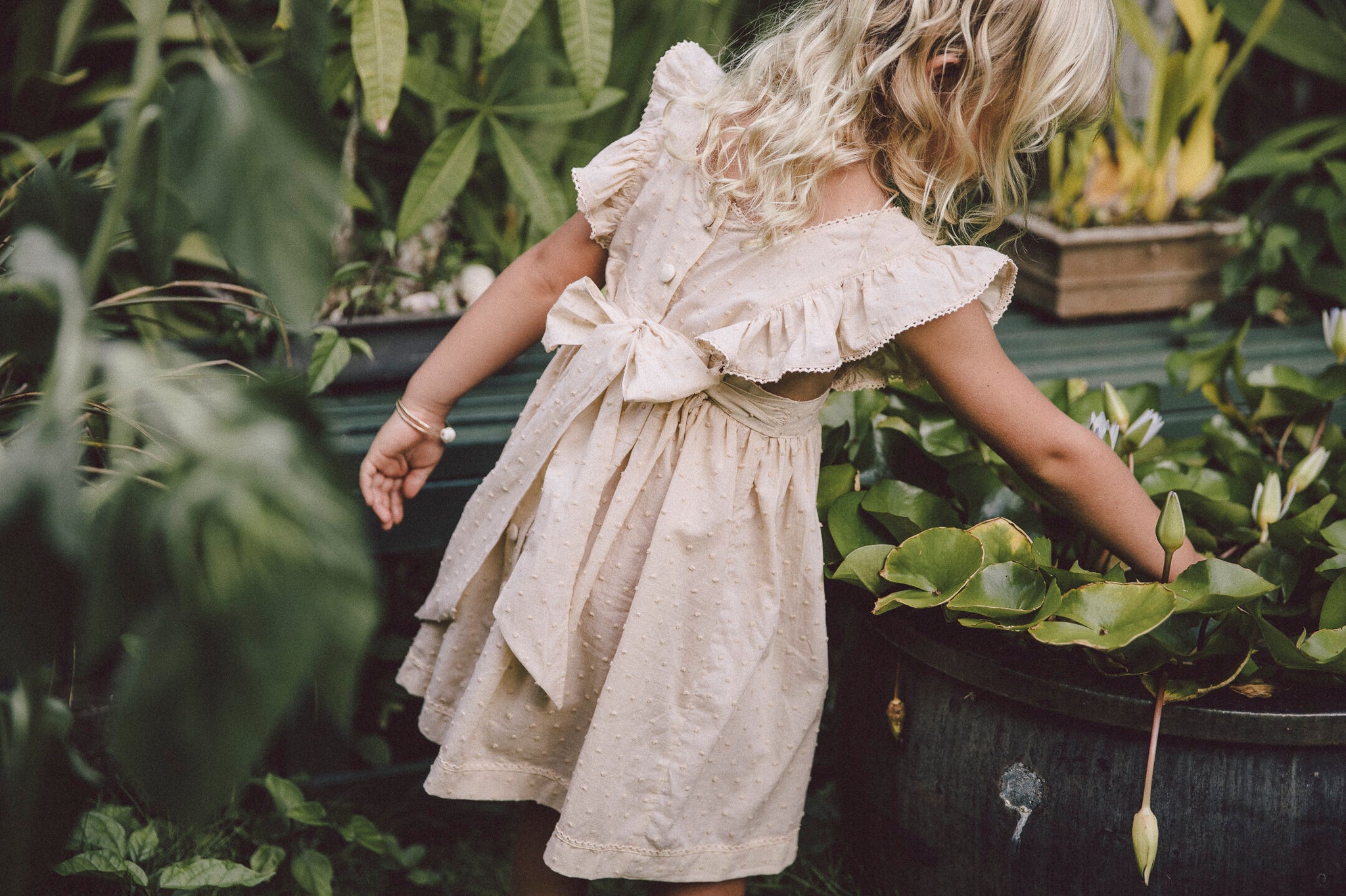 The Penny pinafore in  cream puff
