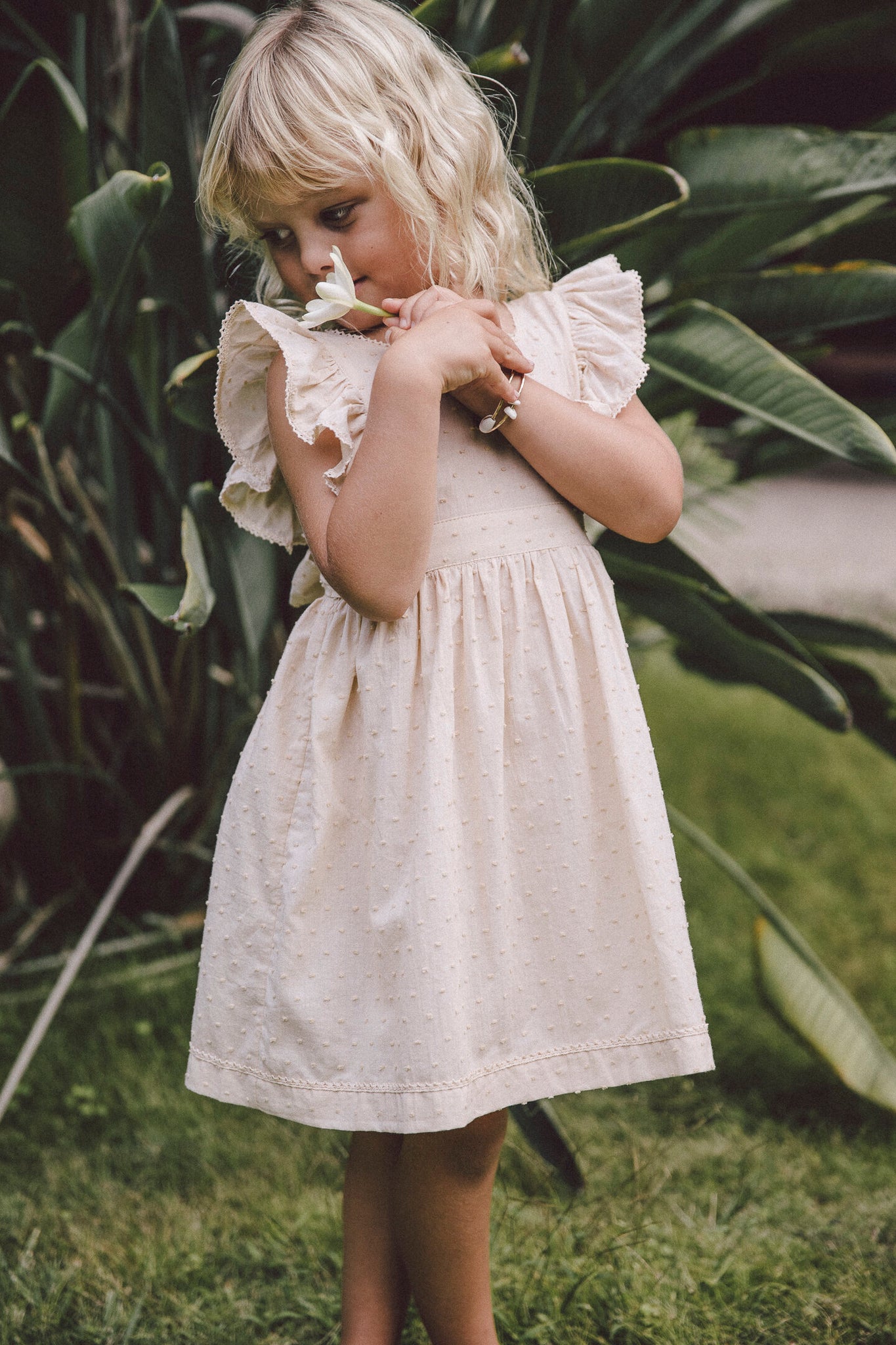 The Penny pinafore in  cream puff