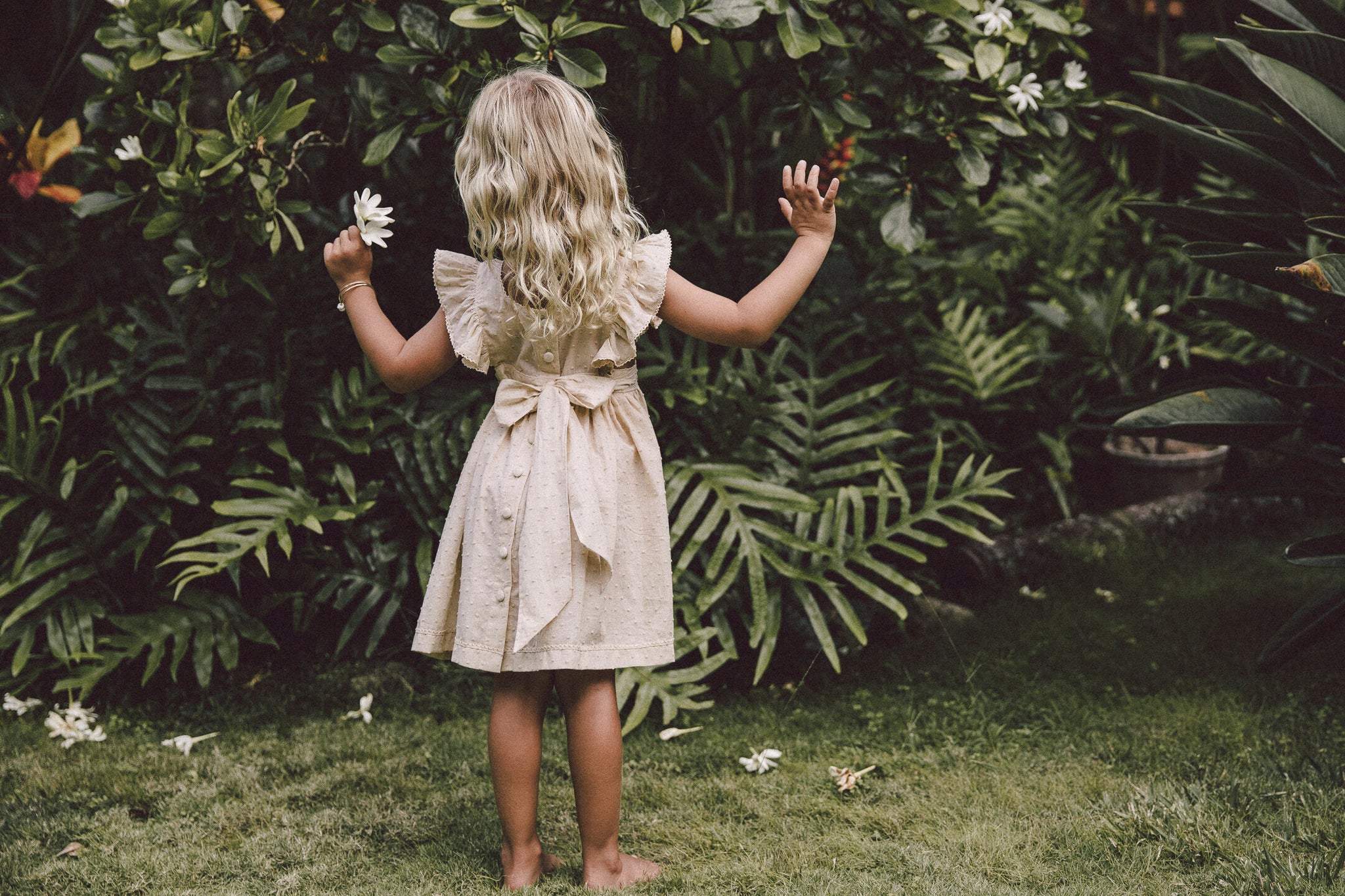 The Penny pinafore in  cream puff