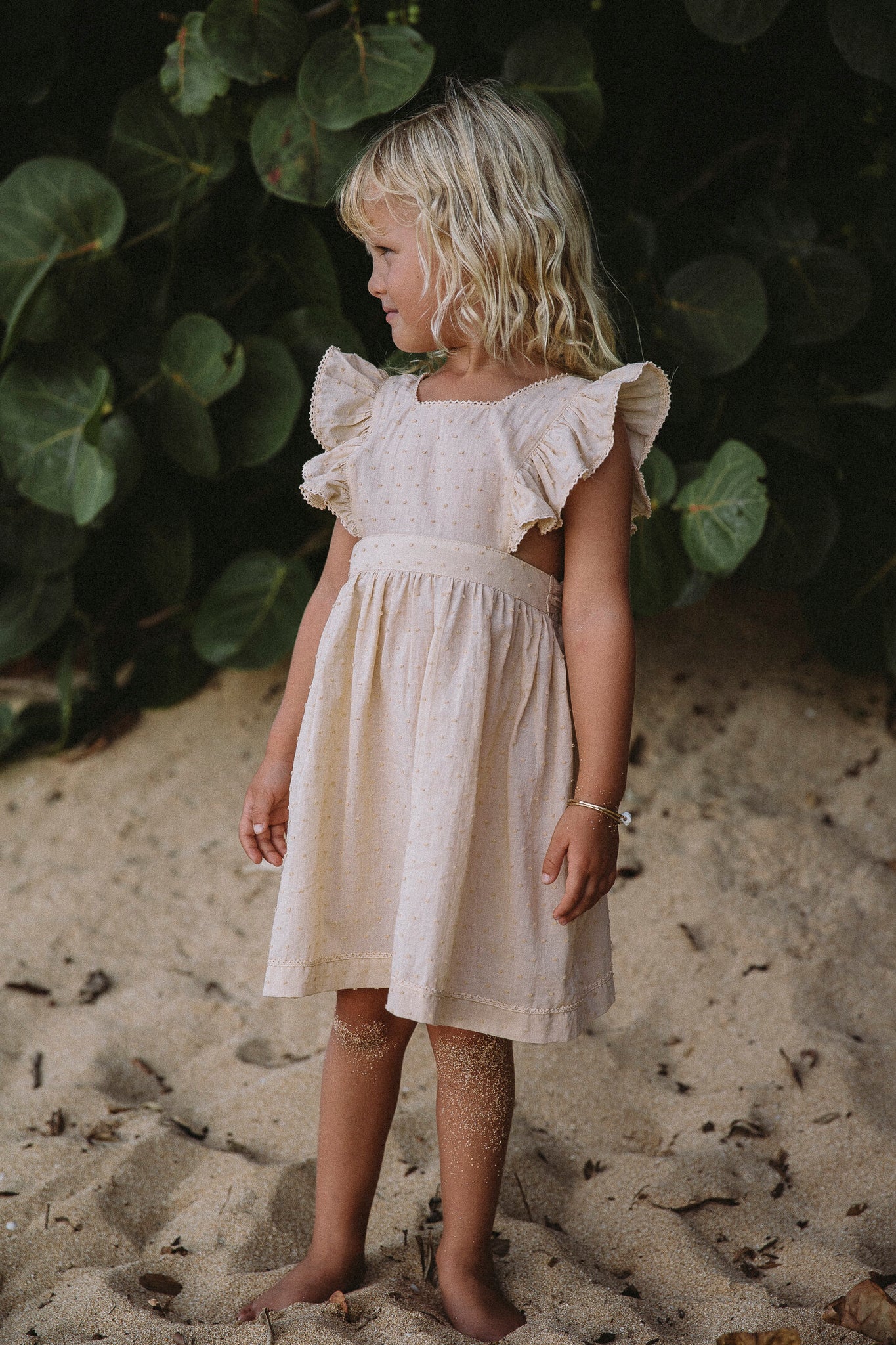 The Penny pinafore in  cream puff