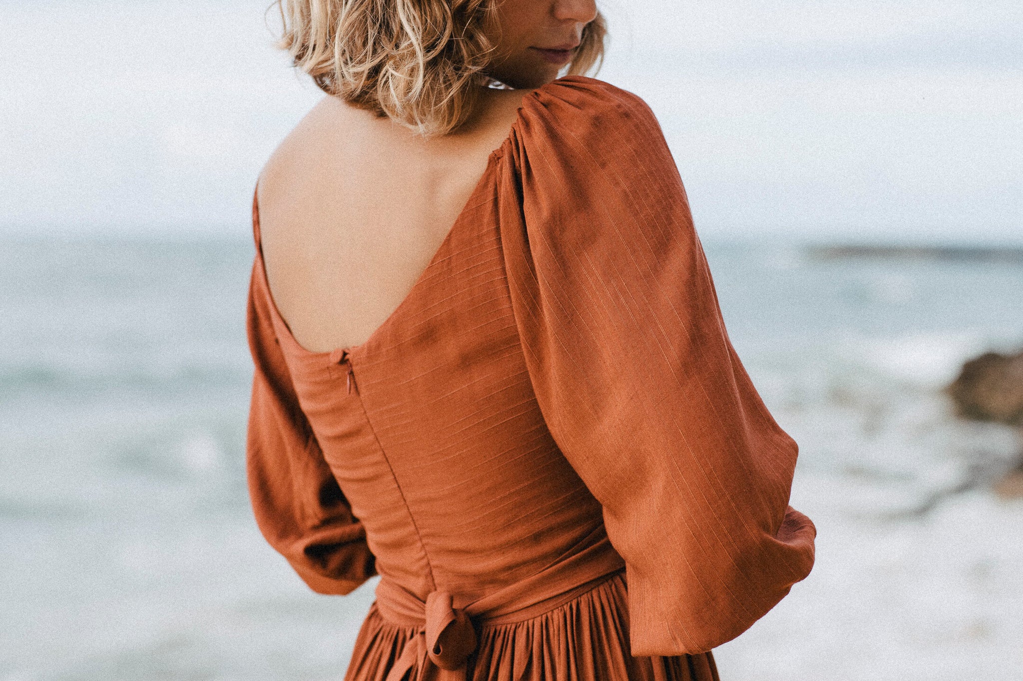 the bellflower dress in red earth