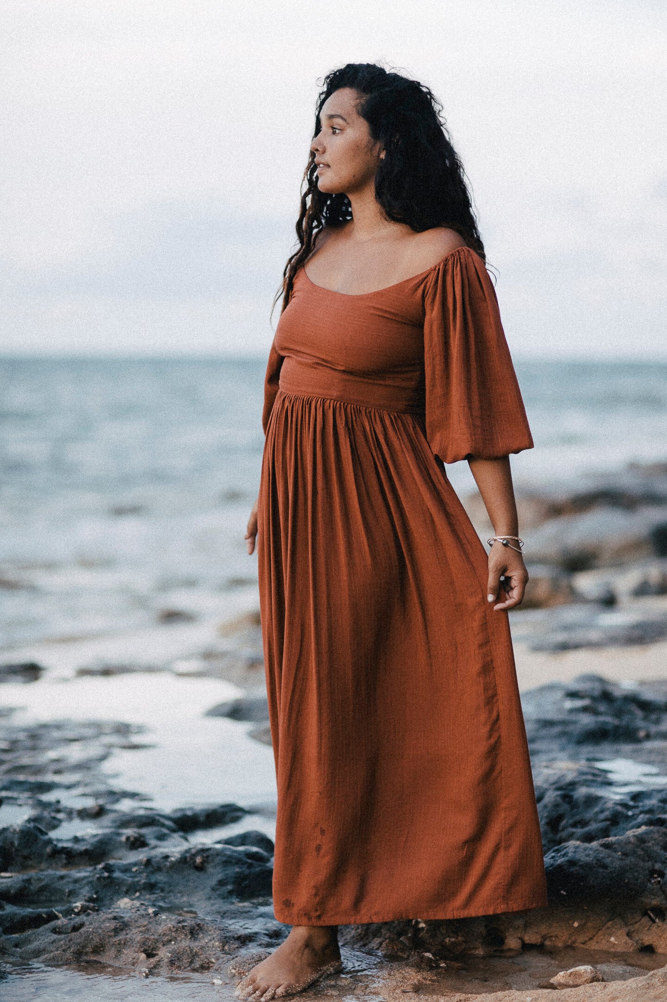 the bellflower dress in red earth