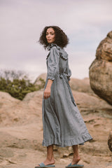 the prairie dress in chambray