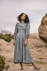 the prairie dress in chambray