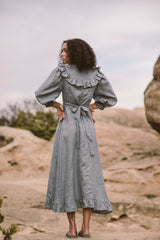 the prairie dress in chambray