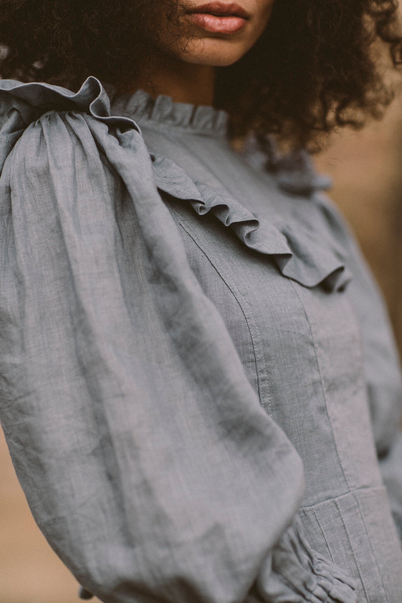 the prairie dress in chambray