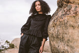 the organic prairie blouse in noir
