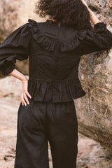 the organic prairie blouse in noir