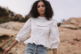 the organic prairie blouse in blanc