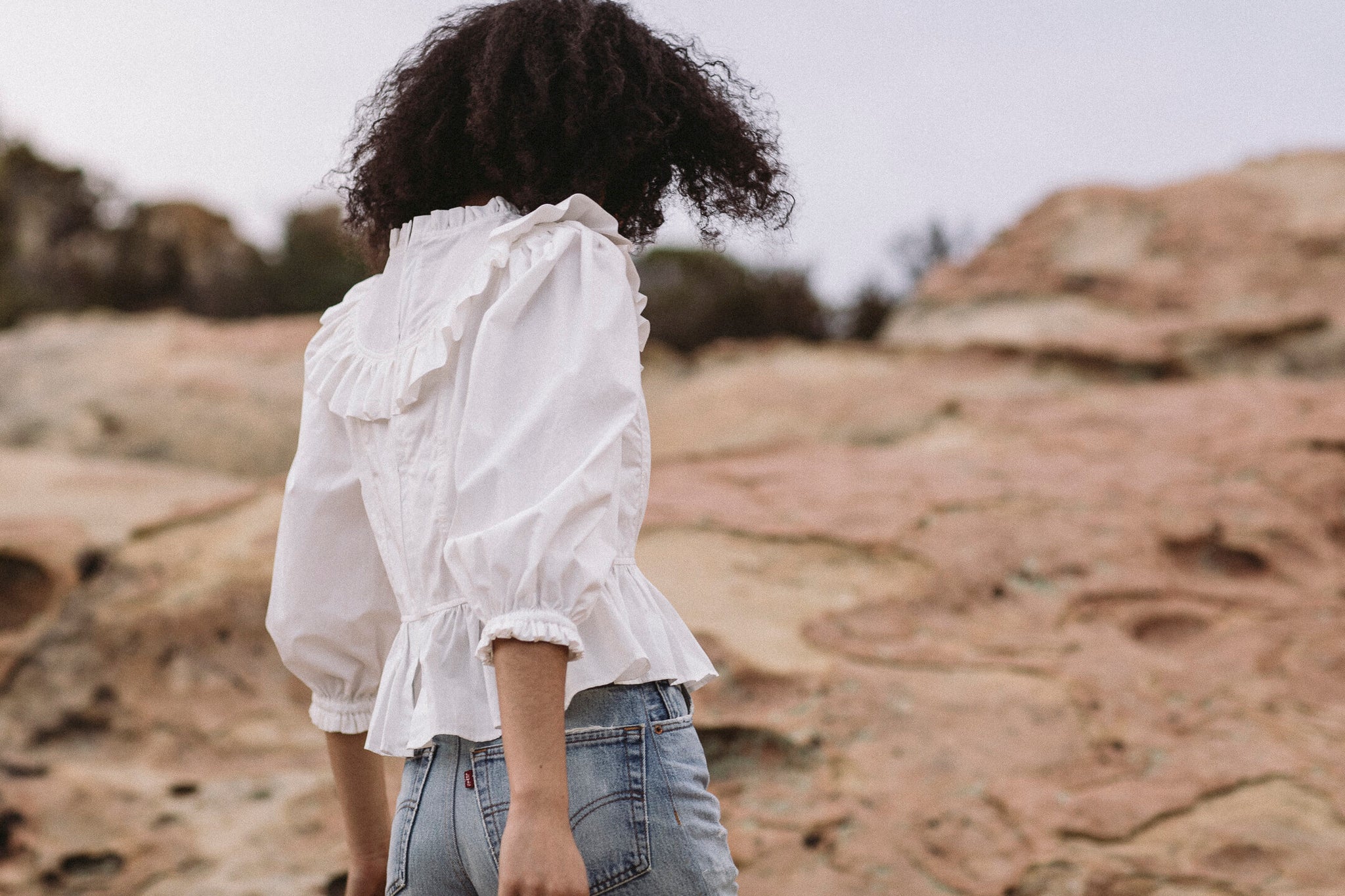 the organic prairie blouse in blanc