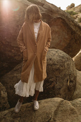 the june coat in tan