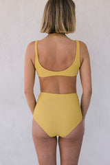 the Luna bottom in mustard