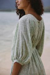 the Greta dress in island floral mint