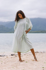 the Greta dress in island floral mint