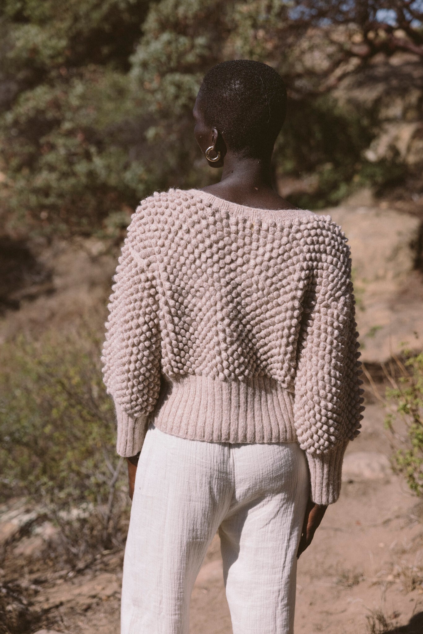 THE HANDKNIT CLOVER SWEATER IN BEIGE