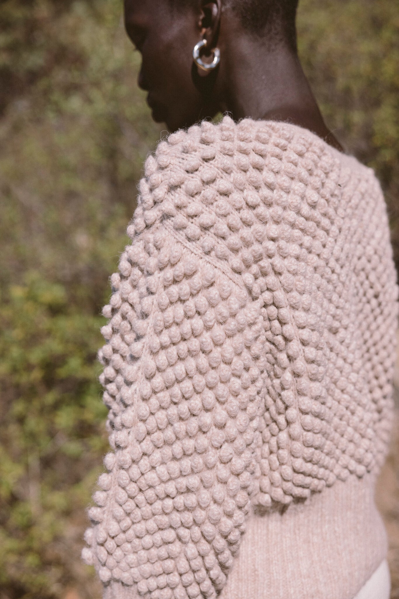 THE HANDKNIT CLOVER SWEATER IN BEIGE