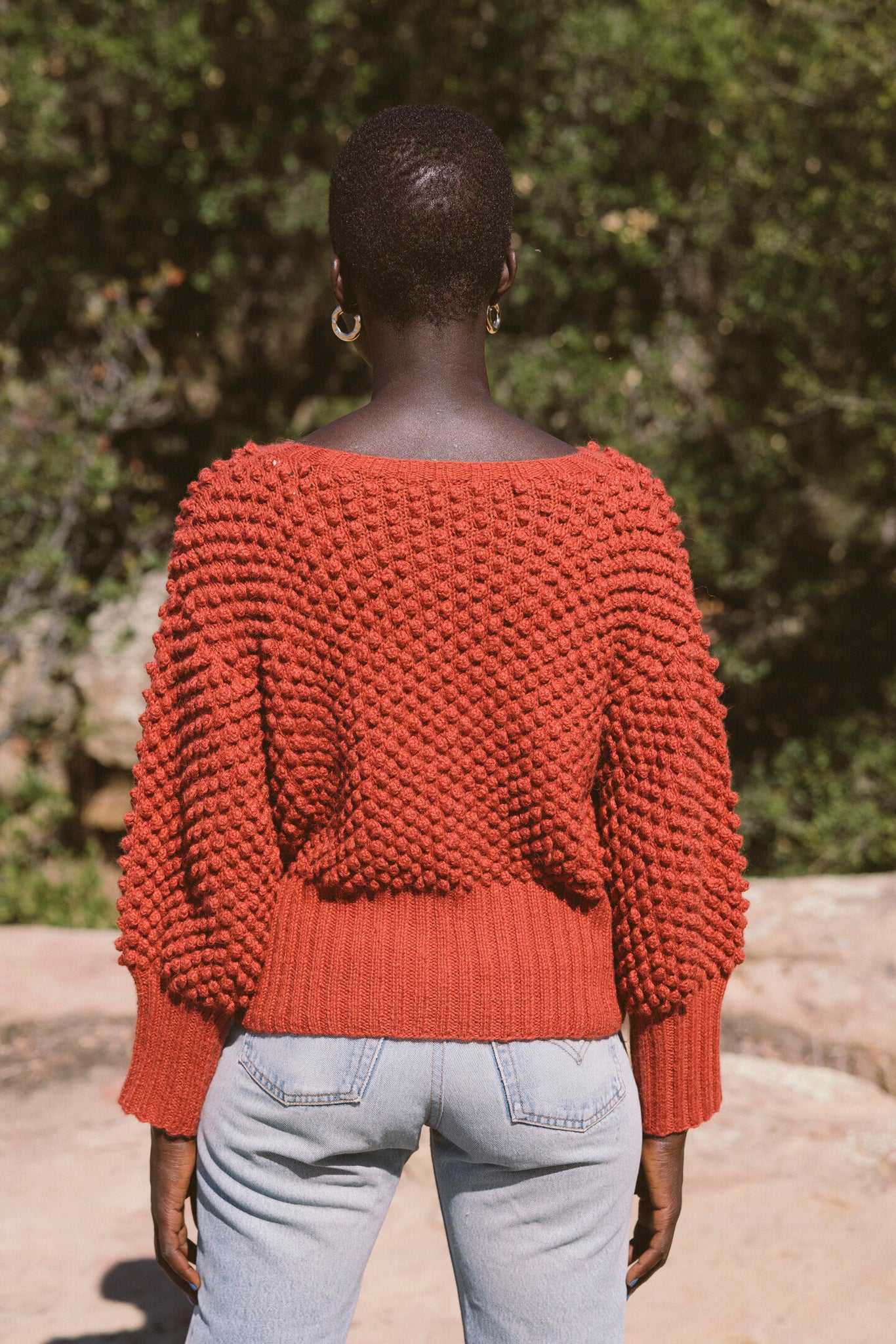 THE HANDKNIT CLOVER SWEATER IN RED EARTH