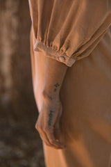 the Delilah blouse in golden straw corduroy