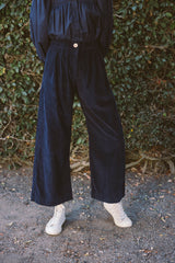 the baye pant in midnight blue corduroy