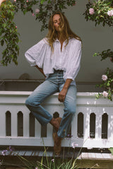 THE BARDOT BLOUSE IN BLANC