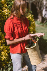 THE ORGANIC FARAI BLOUSE IN POPPY