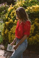 THE ORGANIC FARAI BLOUSE IN POPPY