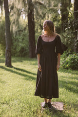 THE BELLFLOWER DRESS IN NOIR