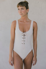 The Bridgida One Piece in Almond