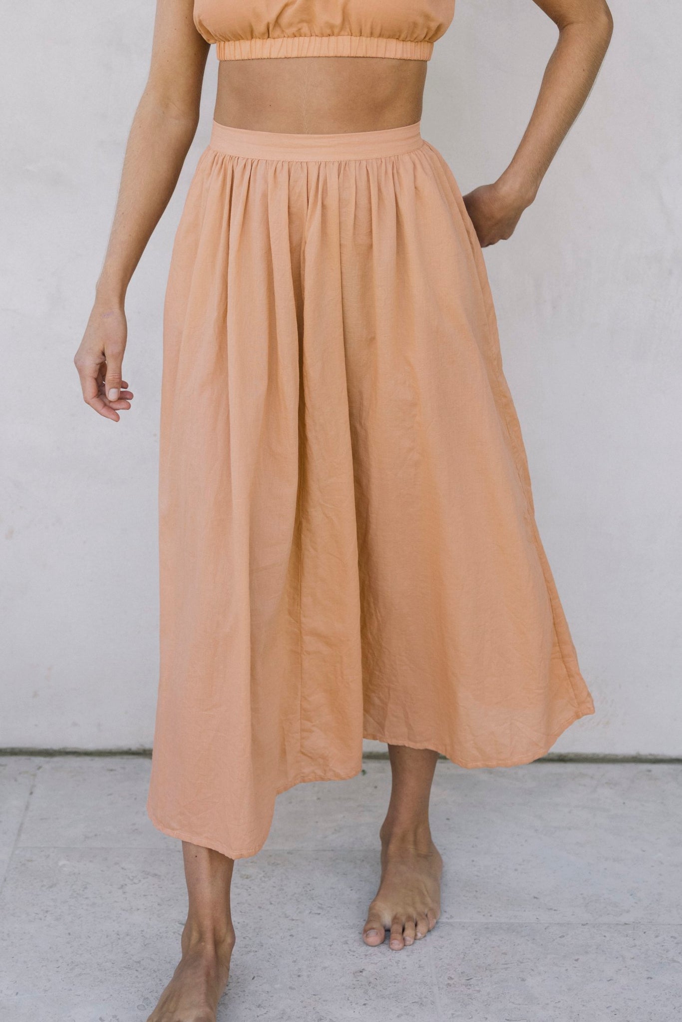 the edie skirt in Clay