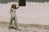 the baye pant in Moss