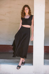 The Linnea top in Noir