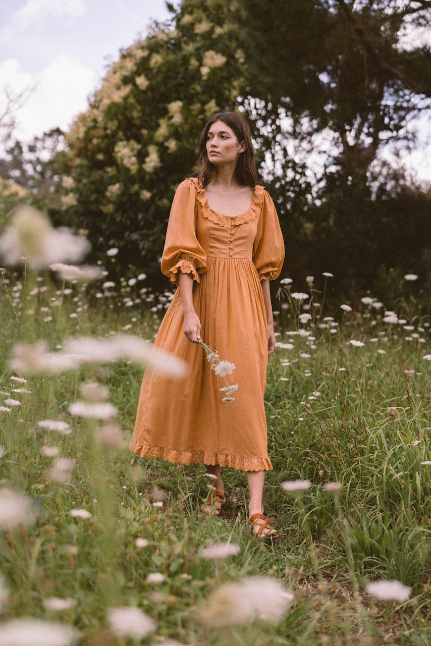 THE AUDREY DRESS IN CLAY