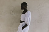 the bellflower top in blanc 