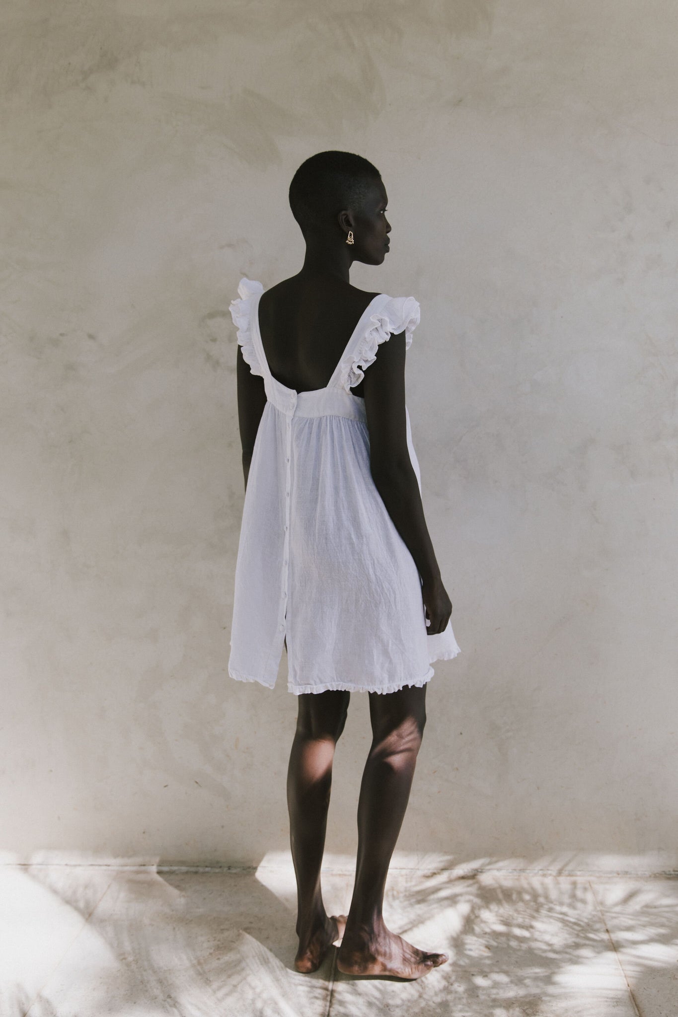 alida dress in blanc