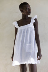 alida dress in blanc