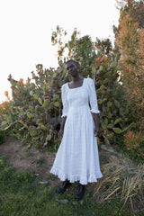 the iris dress in blanc